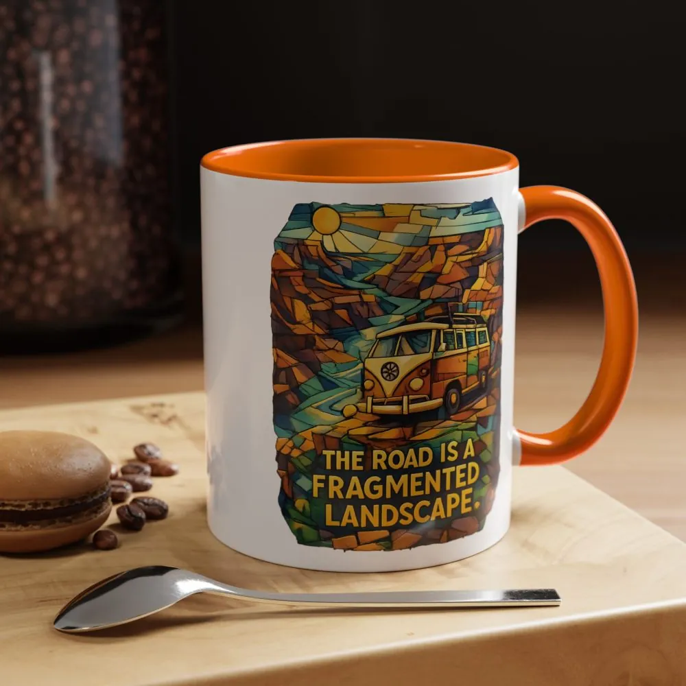 1074726849797761961_2048.jpeg Accent Coffee Mug (11, 15oz) — "The Road Is A Fragmented Landscape" Design Cubic-Line