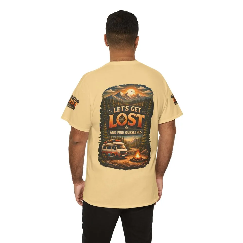Unisex Heavy Cotton Tee — "Let´s Get Lost And Found Ourselfs" Design Scenic-Line