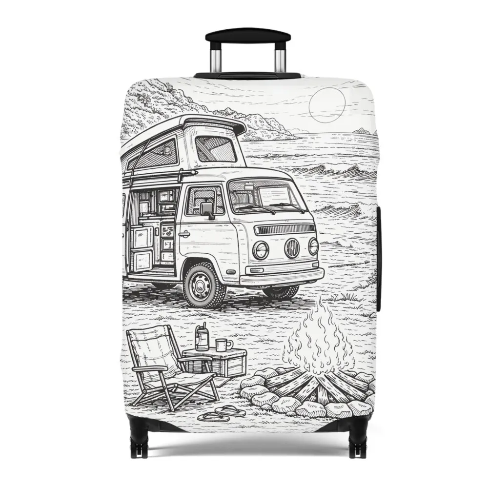 10768657397726103041_2048.jpeg Luggage Cover — Adventure Camper Sketch Travel Suitcase