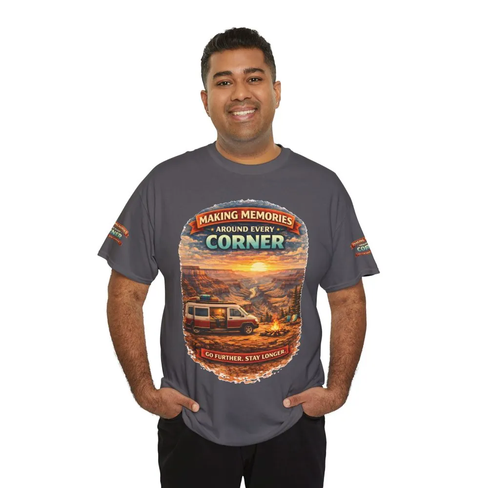 Unisex Heavy Cotton Tee — "Making Memories" Design Scenic-Line