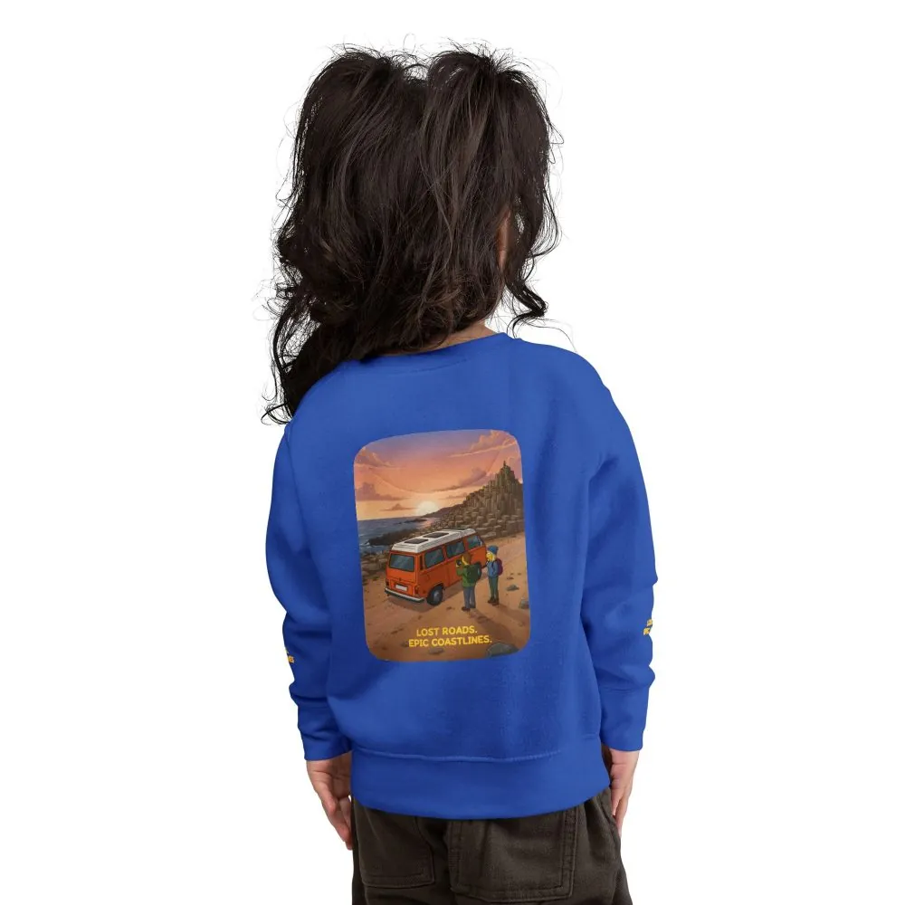 10783118424526117255_2048.jpeg Toddler Sweatshirt - "Lost Roads Epic Coastlines" (Design Sitcom-Line)