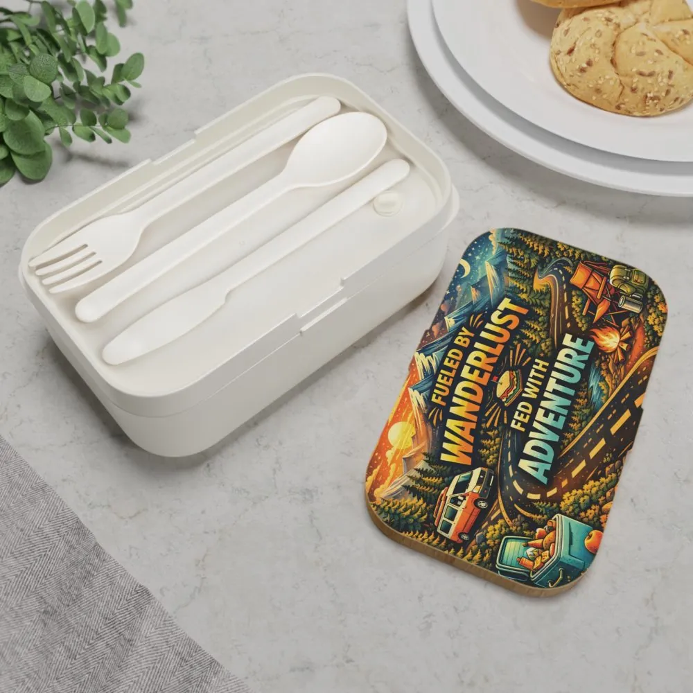 Adventure Camper Bento Box — "Fueled by Wanderlust, Fed with Adventure" Travel Lunchbox
