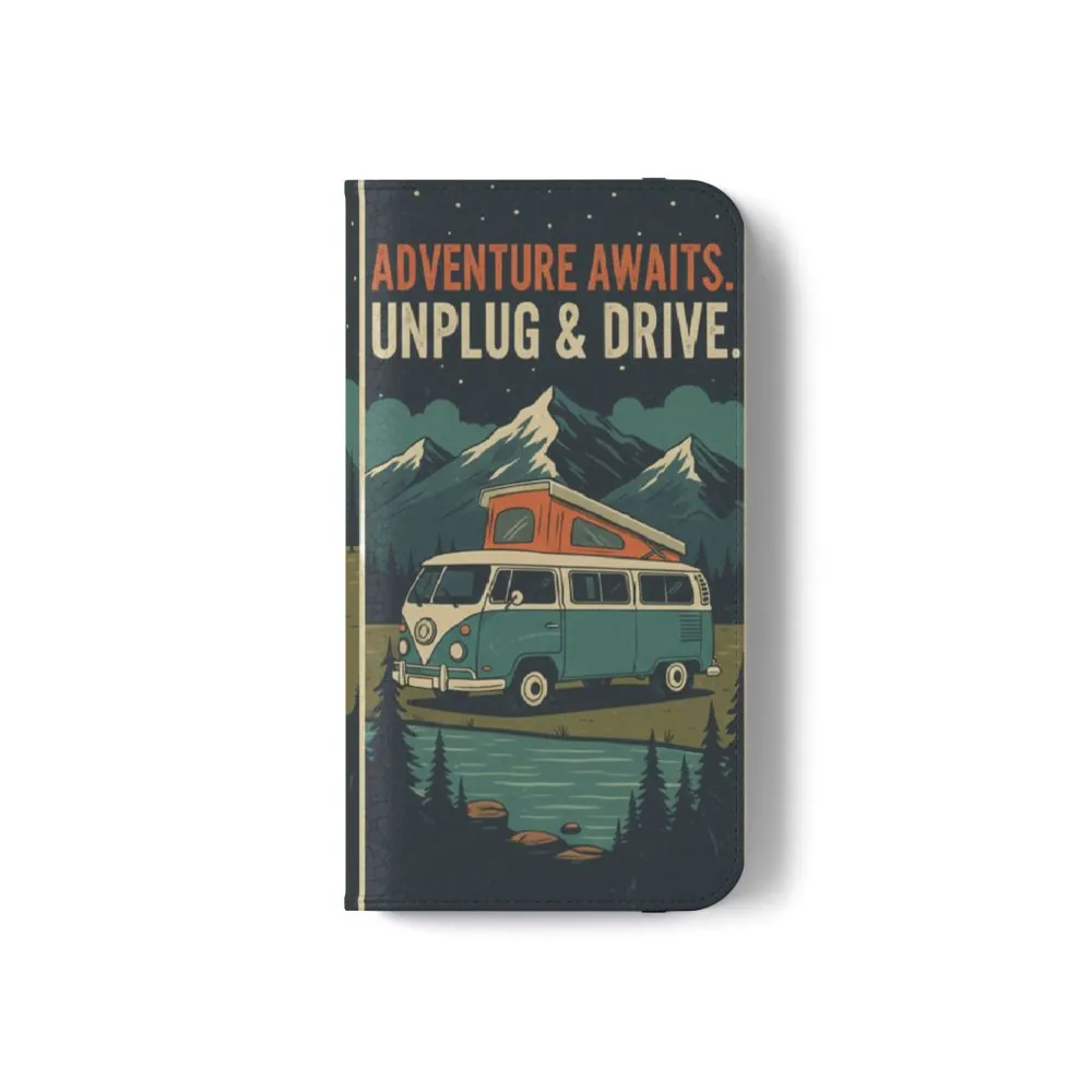 Flip Phone Case — "Fuel Your Journey, Not the Wifi" Wallet Cover