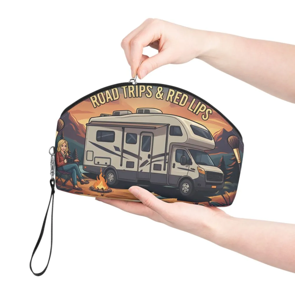 10808713184709814340_2048.jpeg Makeup Bag — "Roads Trips ANd Red Lips" campervan quoted