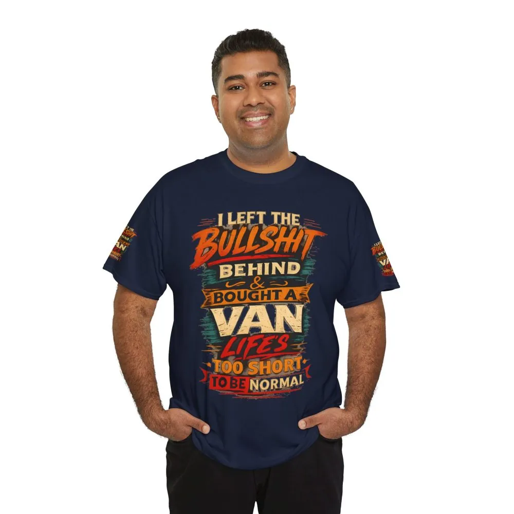 Unisex Heavy Cotton Tee — "I Left The Bullshit" Design F**K-Line