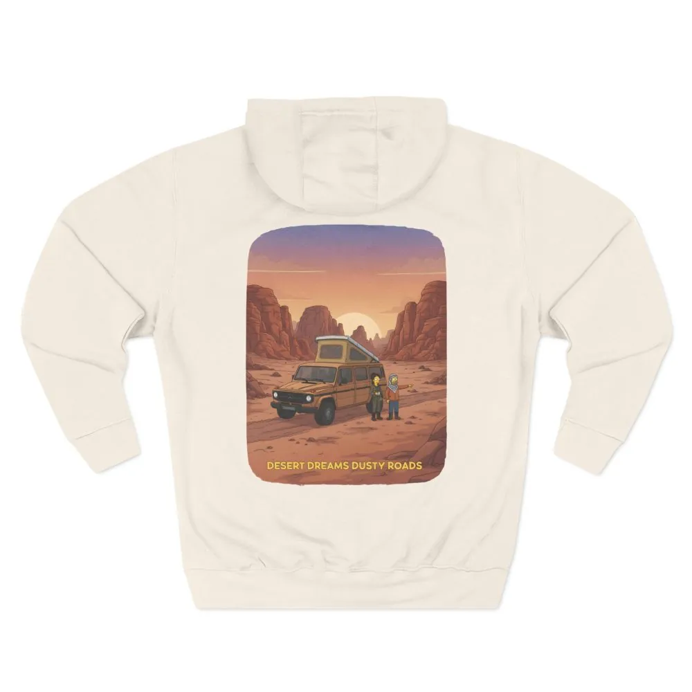 10838722303242182481_2048.jpeg Three-Panel Fleece Hoodie - "Desert Dreams Dusty Roads" Design Sitcom-Line
