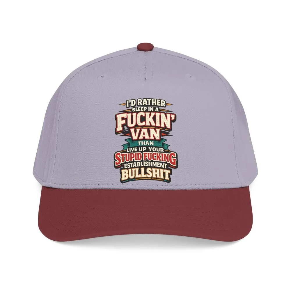 Baseball Cap - "I´d Rather Sleep in A Fucking Van" Design F**K-Line