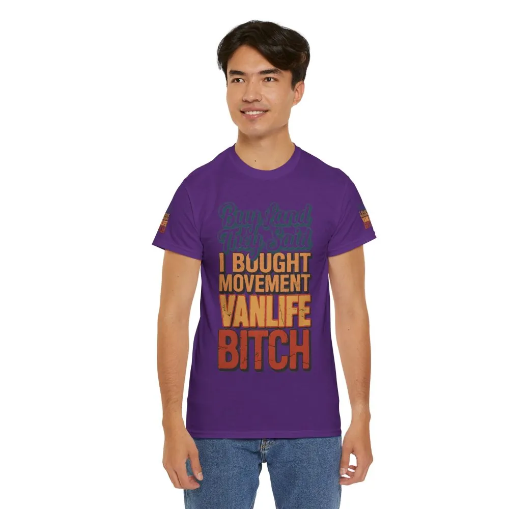 10873312923097823934_2048.jpeg Unisex Heavy Cotton Tee — "Buy Land They Said" Design F**K-Line