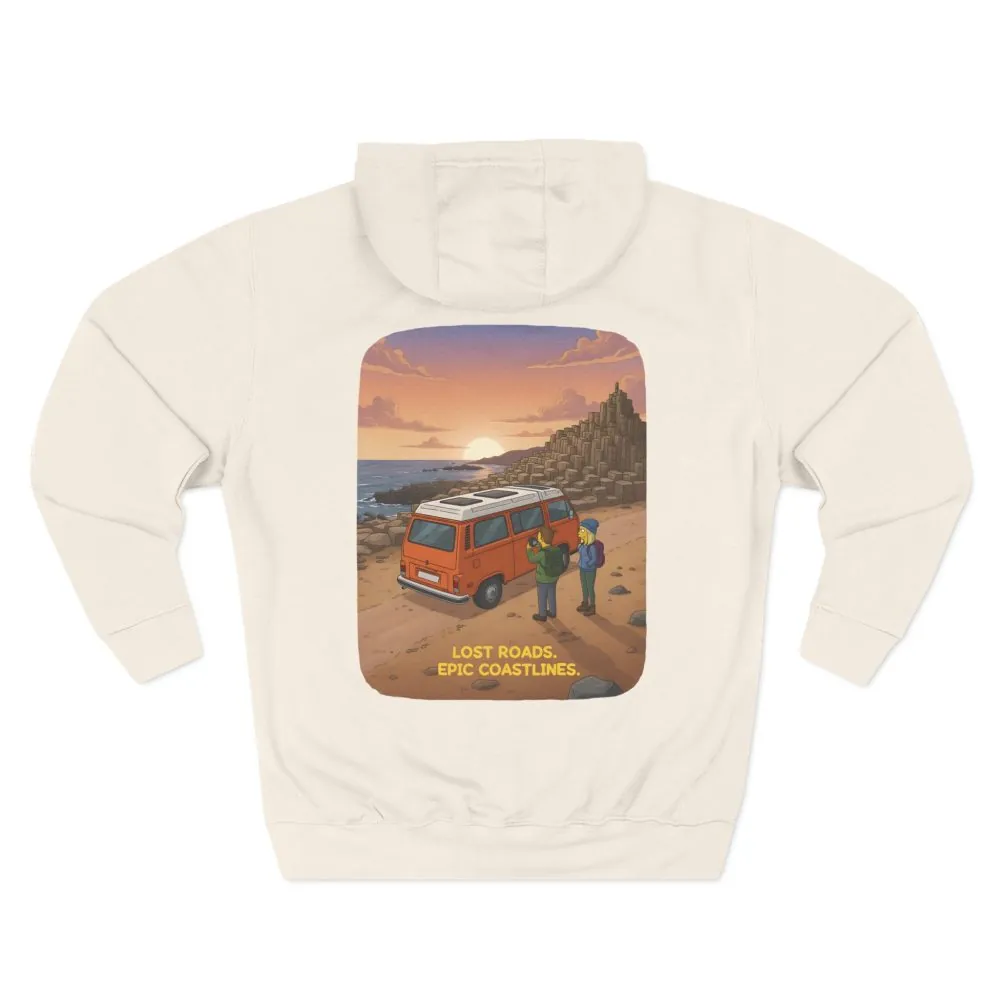 10878389658589178882_2048.jpeg Three-Panel Fleece Hoodie - "Lost Roads Epic Coastlines" Design Sitcom-Line