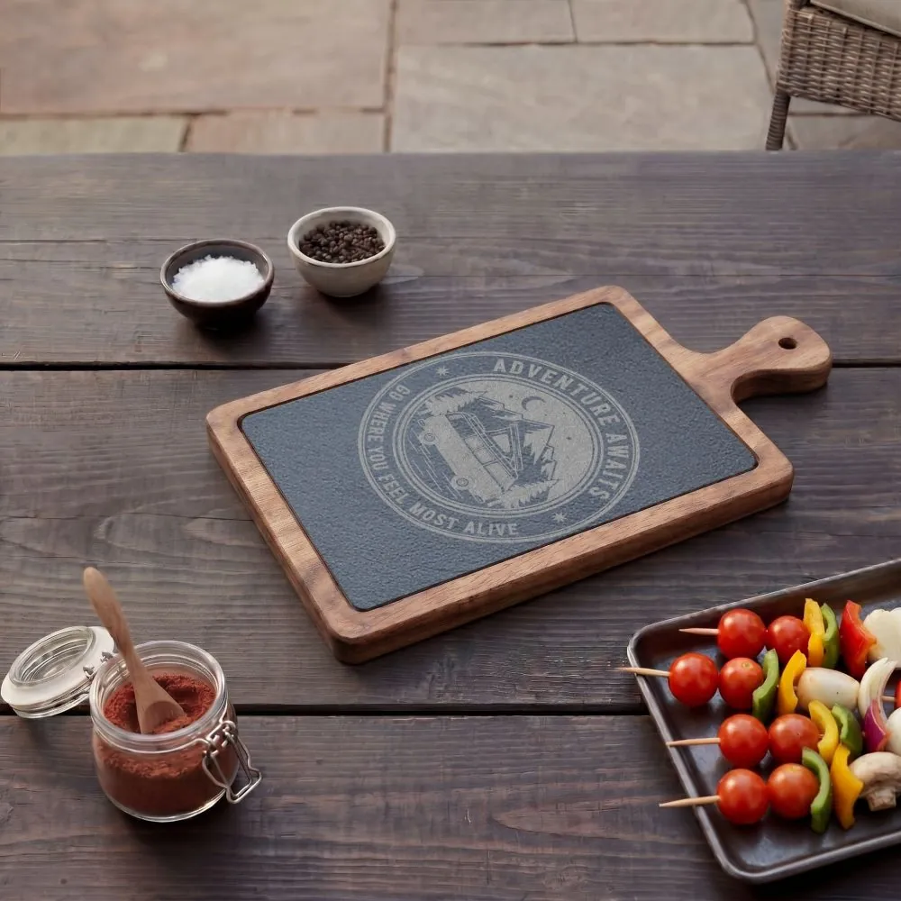Engraved Charcuterie Board - "Adventure Awaits-Go Where You Feel Most Alive" (4 Variants Available)