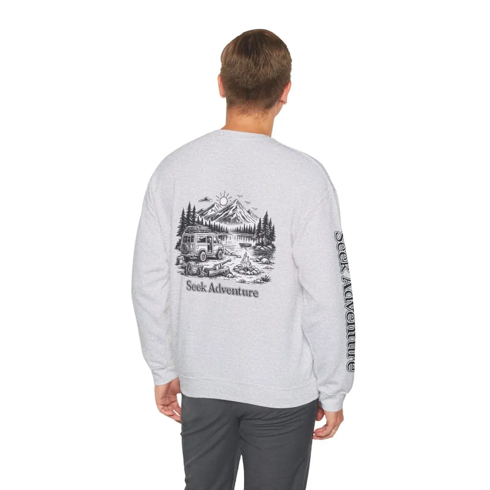 10897823542077023630_2048.jpeg Unisex Heavy Blend™ Crewneck Sweatshirt — "Seek Adventure" Design Minimal-Line