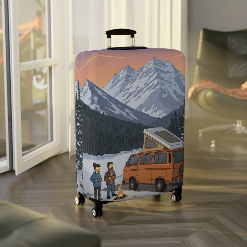 1091122011804291266_2048.jpeg Luggage Cover — Adventure Camper Sketch Travel Suitcase(Design Sitcom-Line)