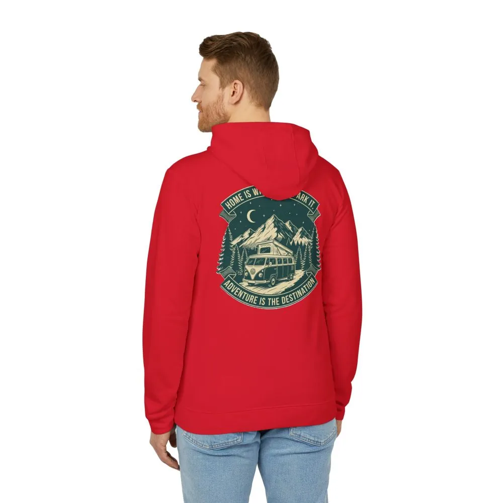 10922647686285644500_2048.jpeg Hoodie(Adidas) — "Home Is Where You Park It-Adventure is the destination" Outdoor Travel Pullover (Front + Back Printed)