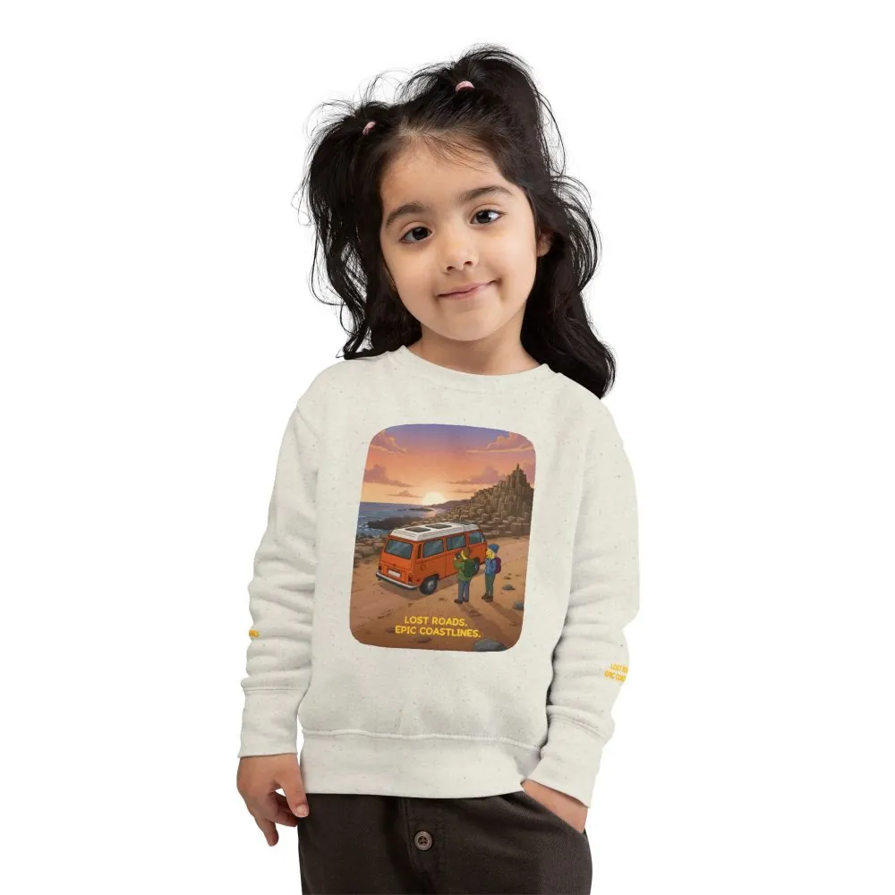 10923137637820317992_2048.jpeg Toddler Sweatshirt - "Lost Roads Epic Coastlines" (Design Sitcom-Line)