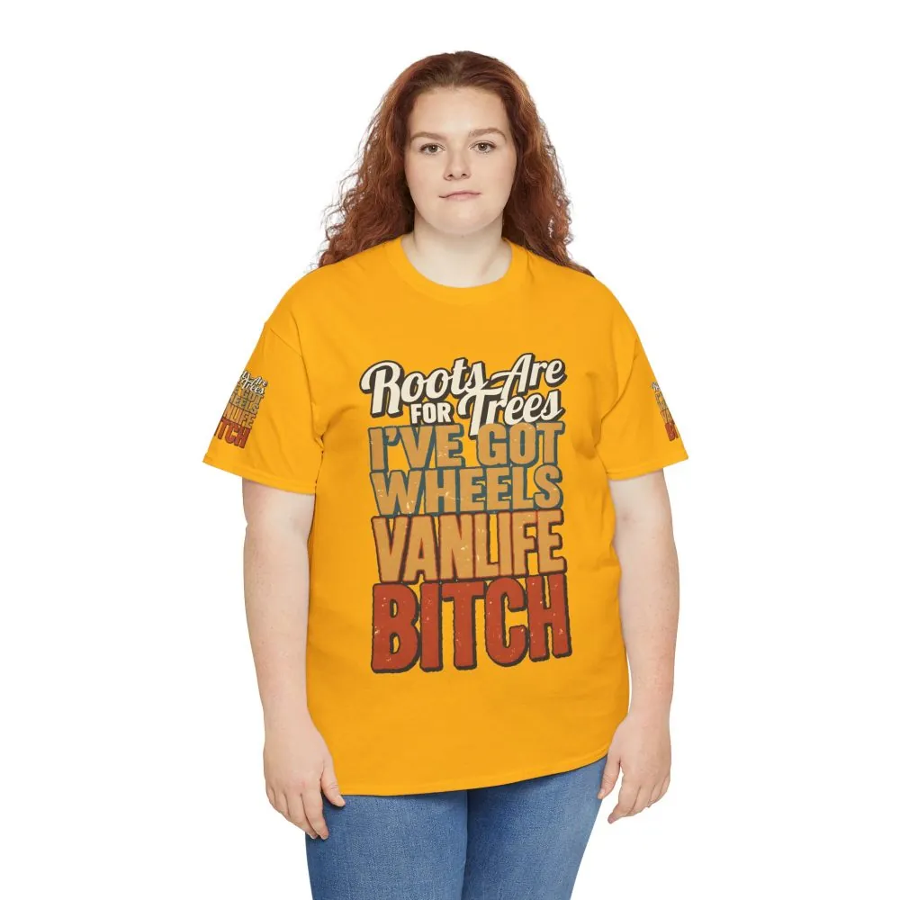 Unisex Heavy Cotton Tee — "Roots Are For Trees" Design F**K-Line