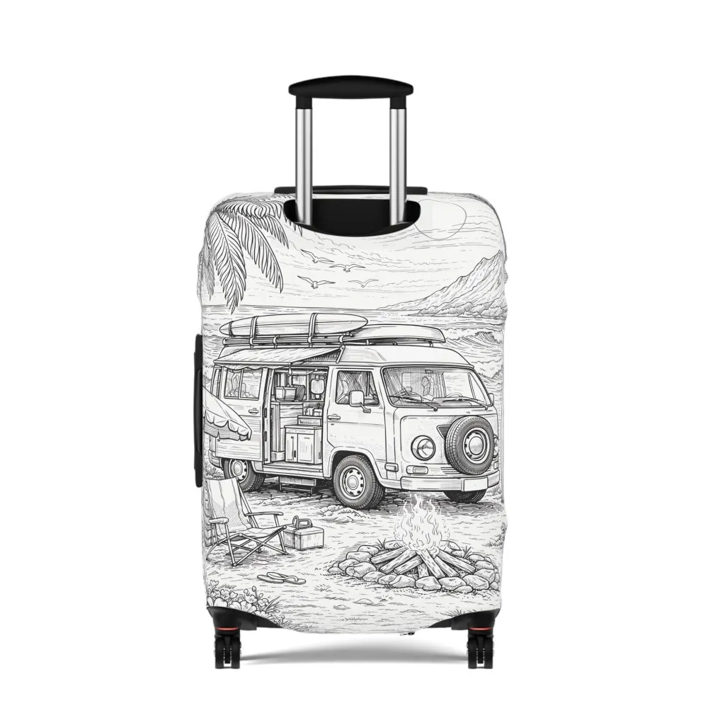 10996630319335987574_2048.jpeg Luggage Cover — Adventure Camper Sketch Travel Suitcase