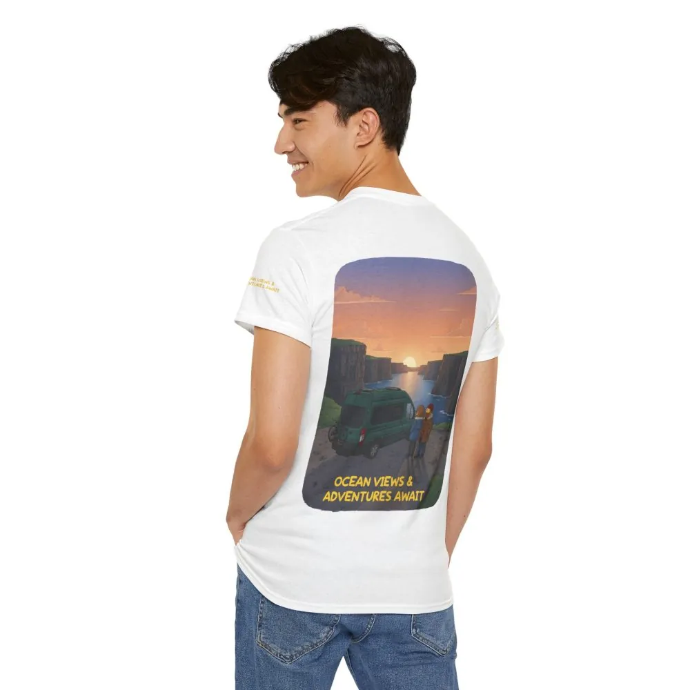 11016005846524133027_2048.jpeg Unisex Heavy Cotton Tee — "Ocean Views-Adventures Awaits" Design Sitcom-Line