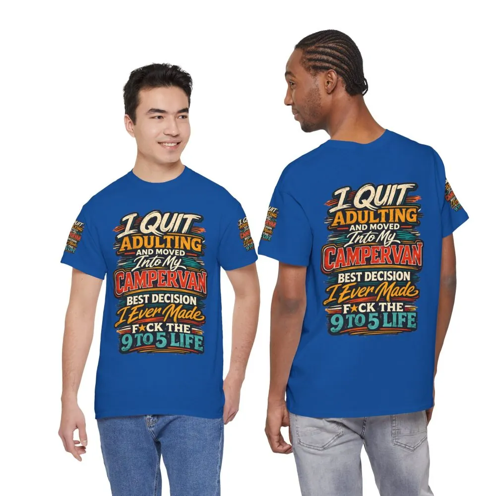 Unisex Heavy Cotton Tee — "I Quit Adulting" Design F**K-Line