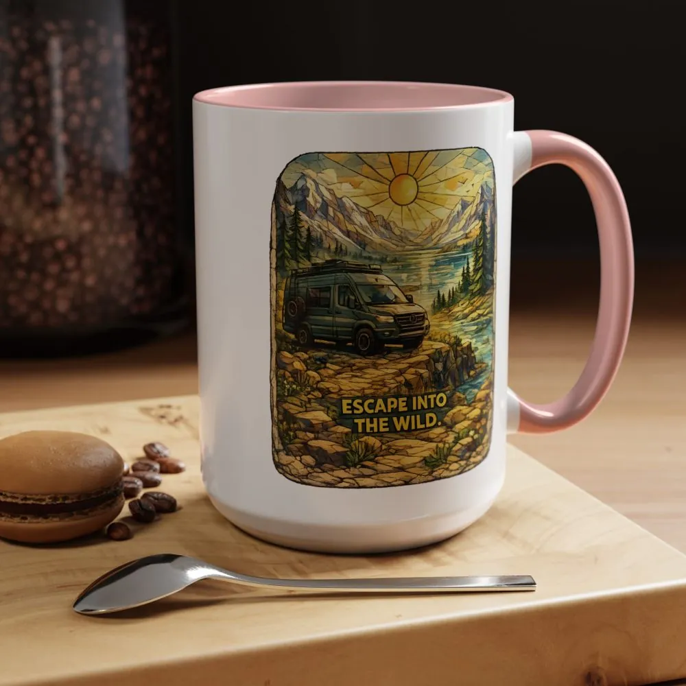 11038299944534225617_2048.jpeg Accent Coffee Mug (11, 15oz) — "Escape Into The Wild" Design Cubic-Line