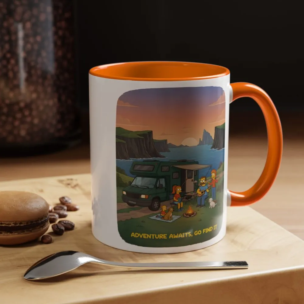 11103681224207737977_2048.jpeg Accent Coffee Mug (11, 15oz) — "Adventure Awaits-Go Find It"" Design Sitcom-Line
