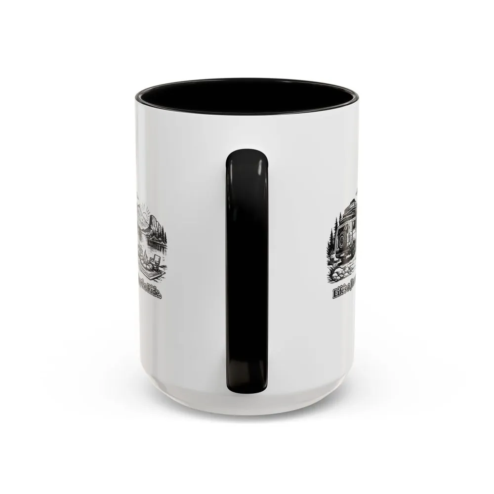 11109654241406019445_2048.jpeg Accent Coffee Mug (11, 15oz) — "Lifes A Journey,Enjoy The Ride" Design Minimal-Line