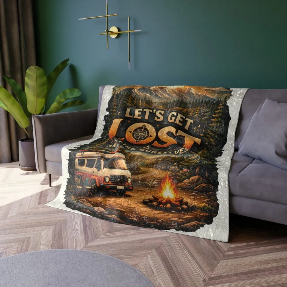 11113983397208826881_2048.jpeg Crushed Velvet Blanket —"Let´s Get Lost And Find Ourselfs" Design Scenic-Line (Campervan)