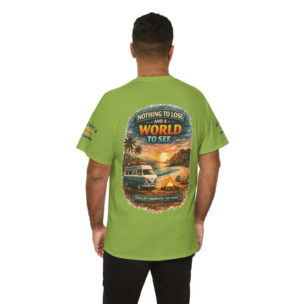 Unisex Heavy Cotton Tee — "Nothing To Lose " Design Scenic-Line