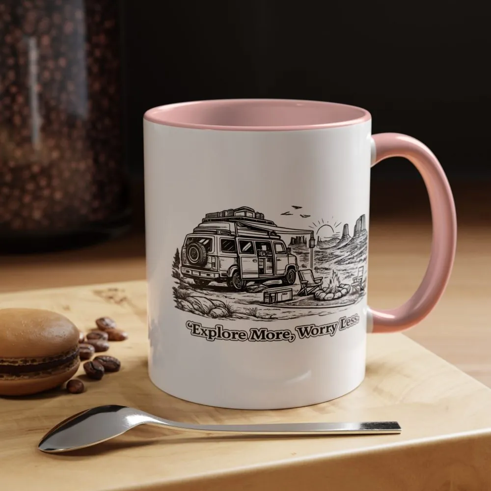 11161749796807369219_2048.jpeg Accent Coffee Mug (11, 15oz) — "Explore More Worry Less" Design Minimal-Line