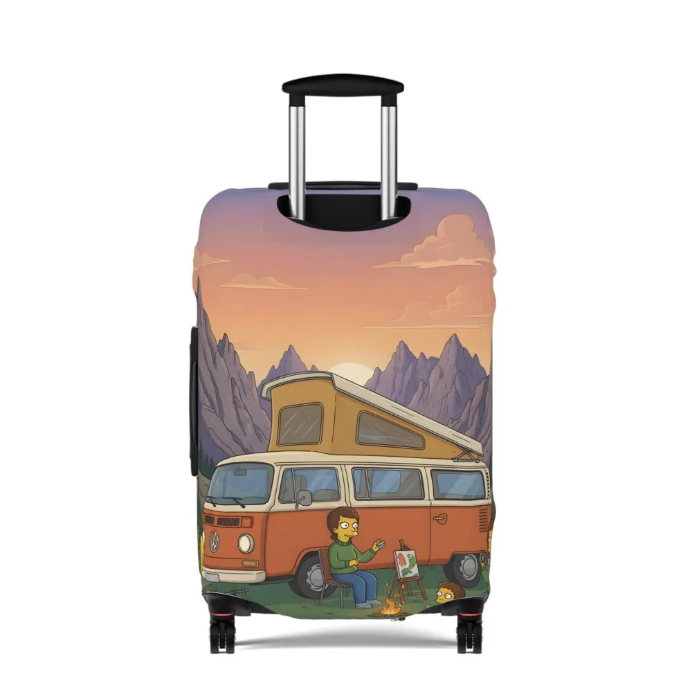 11164278214927126565_2048.jpeg Luggage Cover — Adventure Camper Sketch Travel Suitcase(Design Sitcom-Line)
