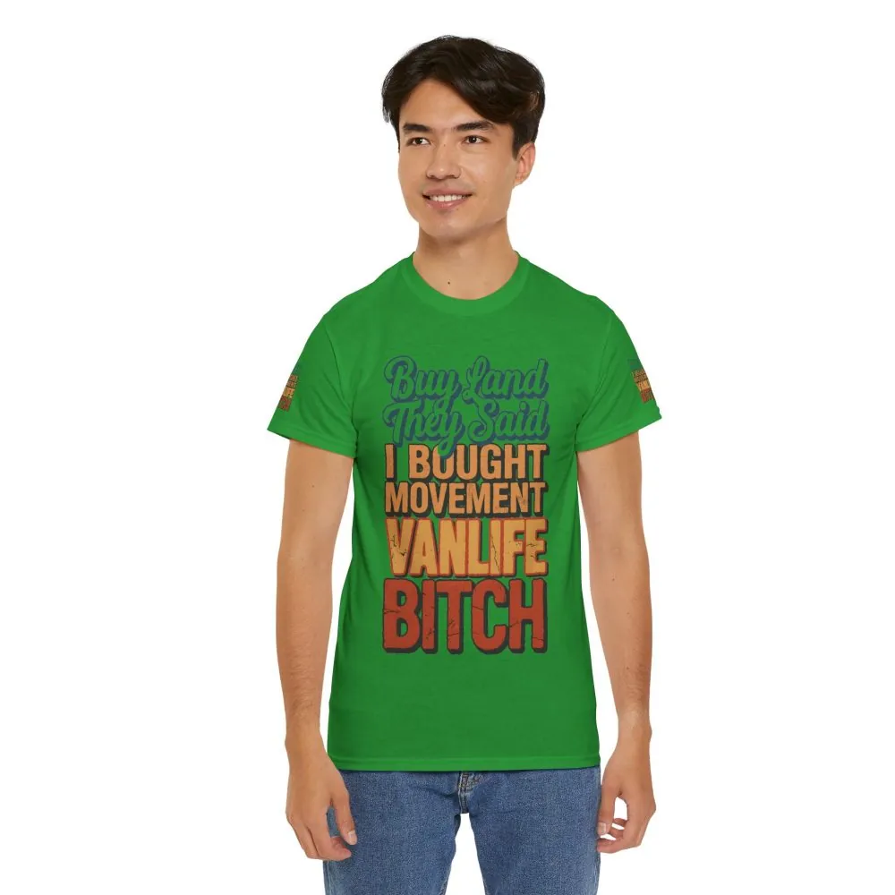 11176943836642392894_2048.jpeg Unisex Heavy Cotton Tee — "Buy Land They Said" Design F**K-Line