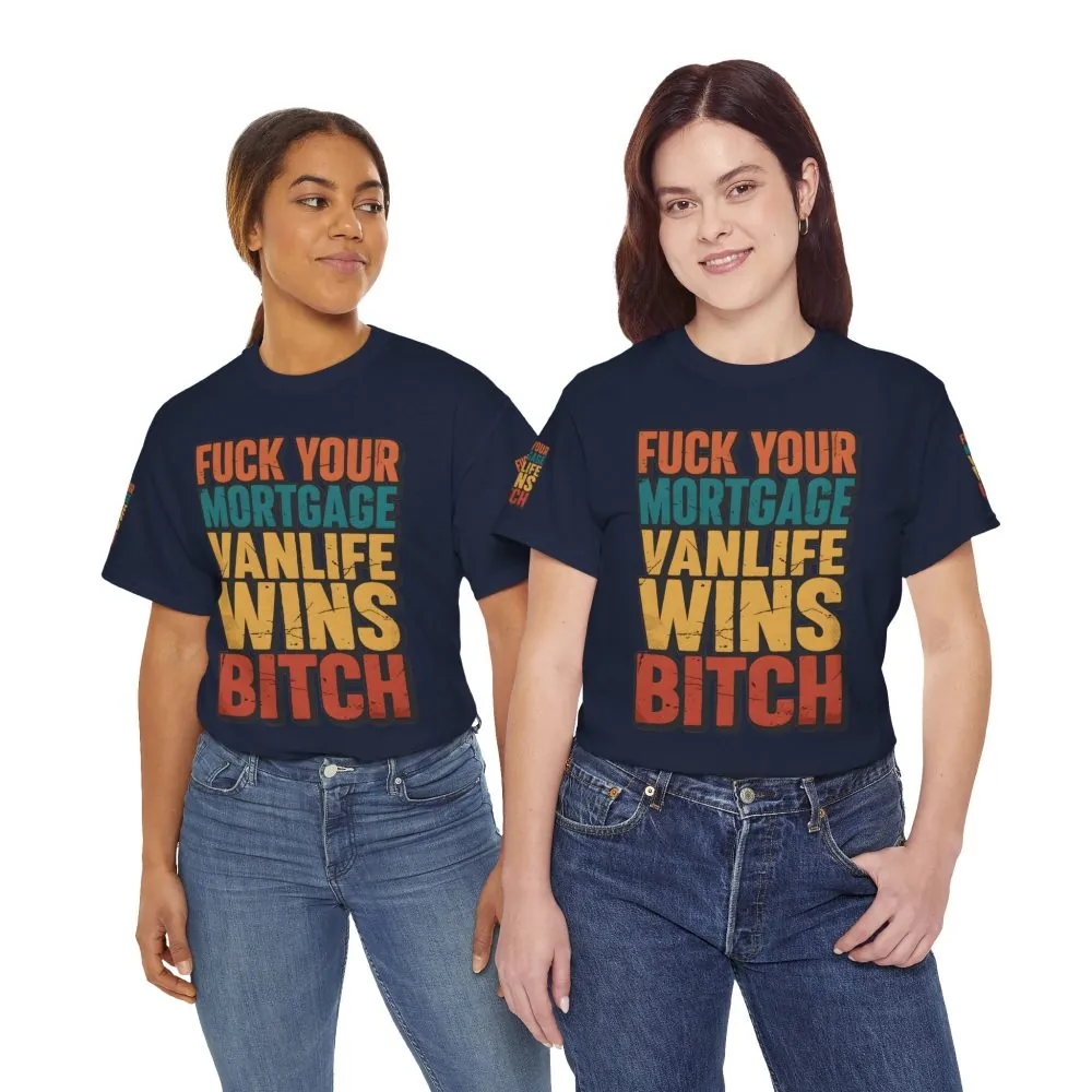 Unisex Heavy Cotton Tee — "Fuck Your Mortgage" Design F**K-Line