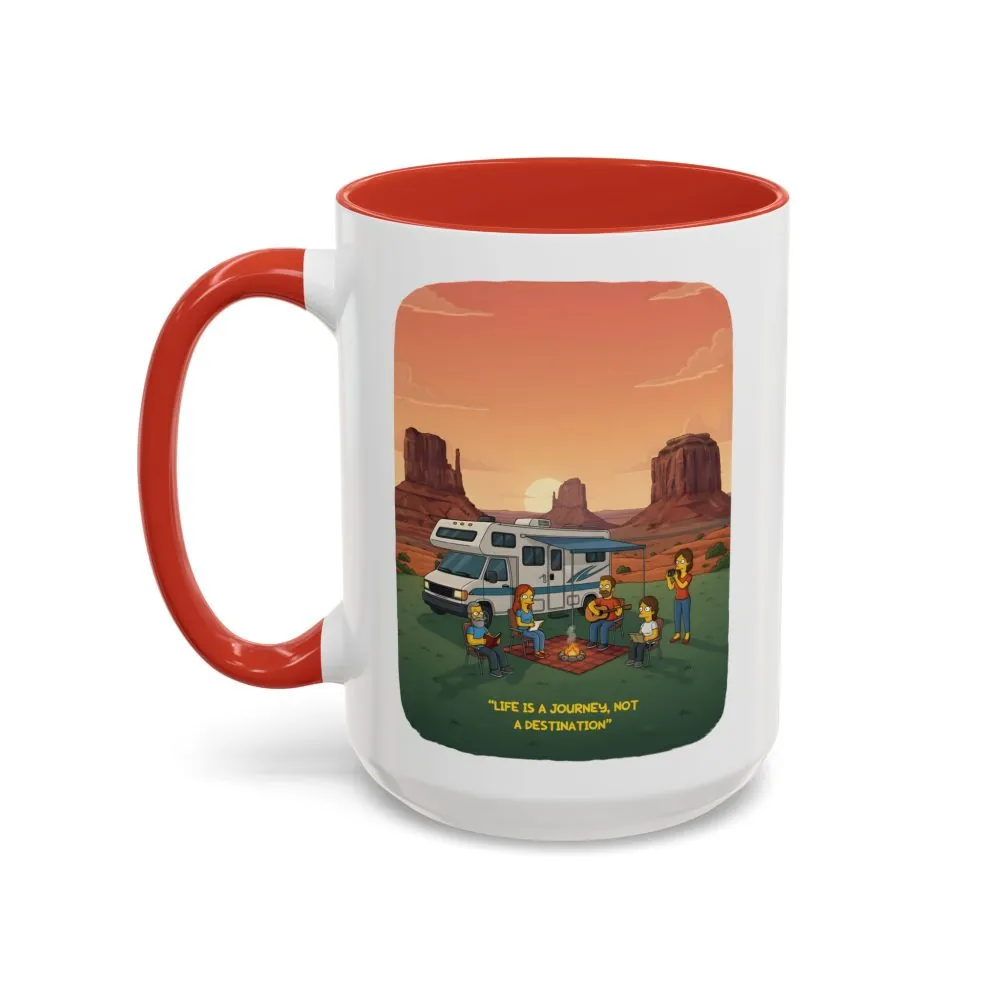 11201737374267616273_2048.jpeg Accent Coffee Mug (11, 15oz) — "Life Is A Journey-Not A Destination" Design Sitcom-Line