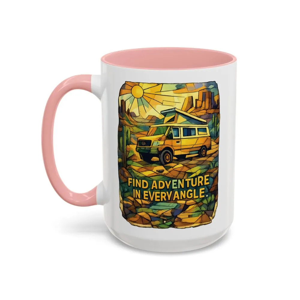 11218908912511498882_2048.jpeg Accent Coffee Mug (11, 15oz) — "Find Adventure In Every Corner" Design Cubic-Line