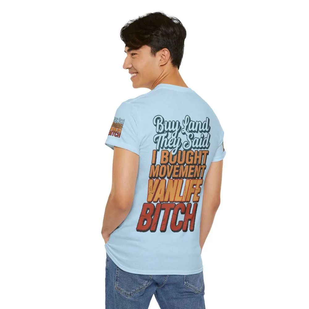 1122399270408492413_2048.jpeg Unisex Heavy Cotton Tee — "Buy Land They Said" Design F**K-Line
