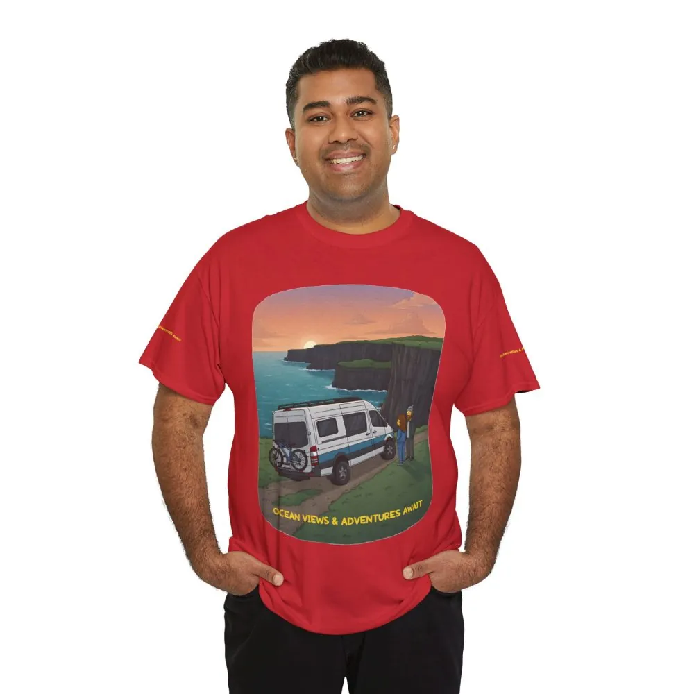 11242451435825698019_2048.jpeg Unisex Heavy Cotton Tee — "Ocean Views-Adventures Awaits" Design Sitcom-Line