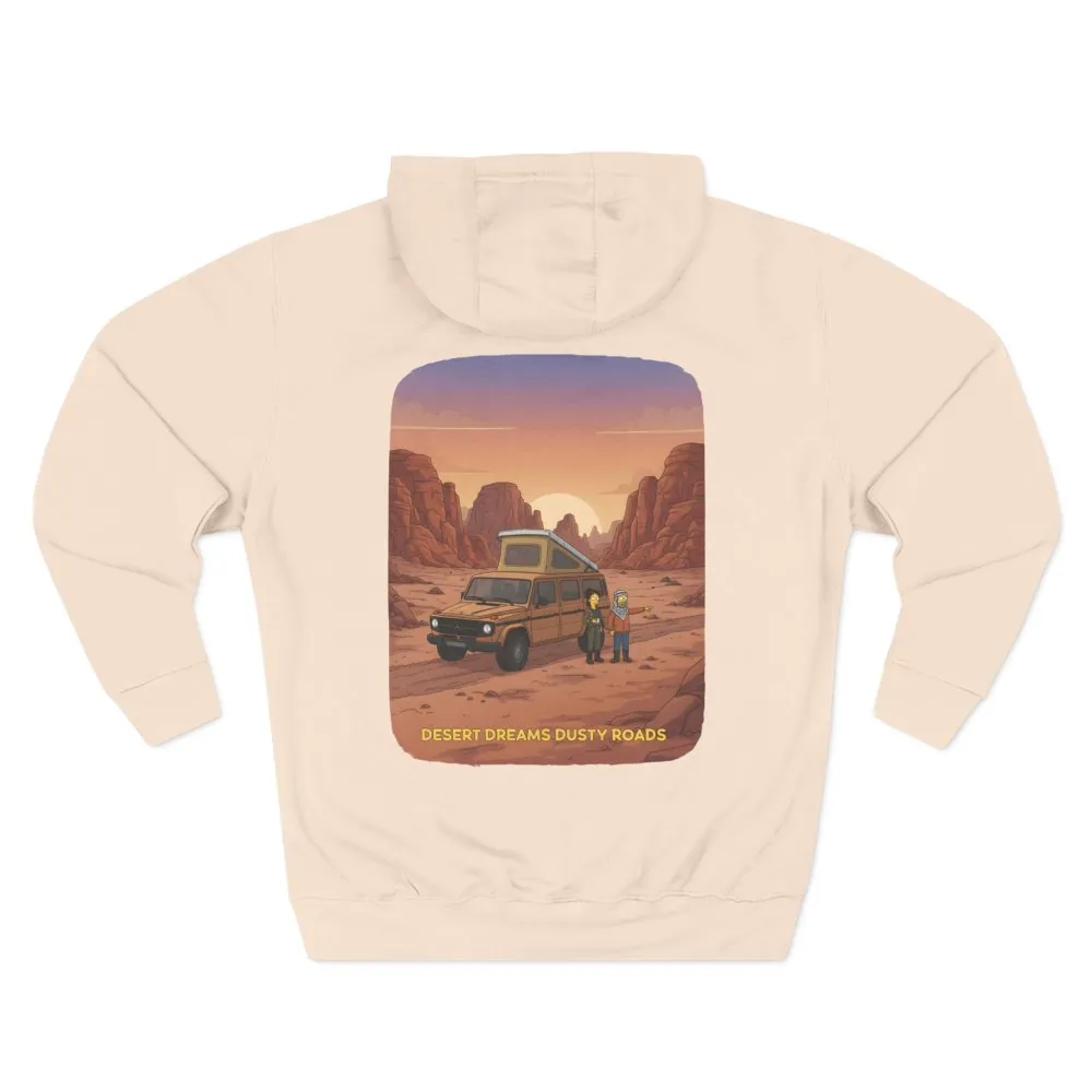 11246760823373999968_2048.jpeg Three-Panel Fleece Hoodie - "Desert Dreams Dusty Roads" Design Sitcom-Line