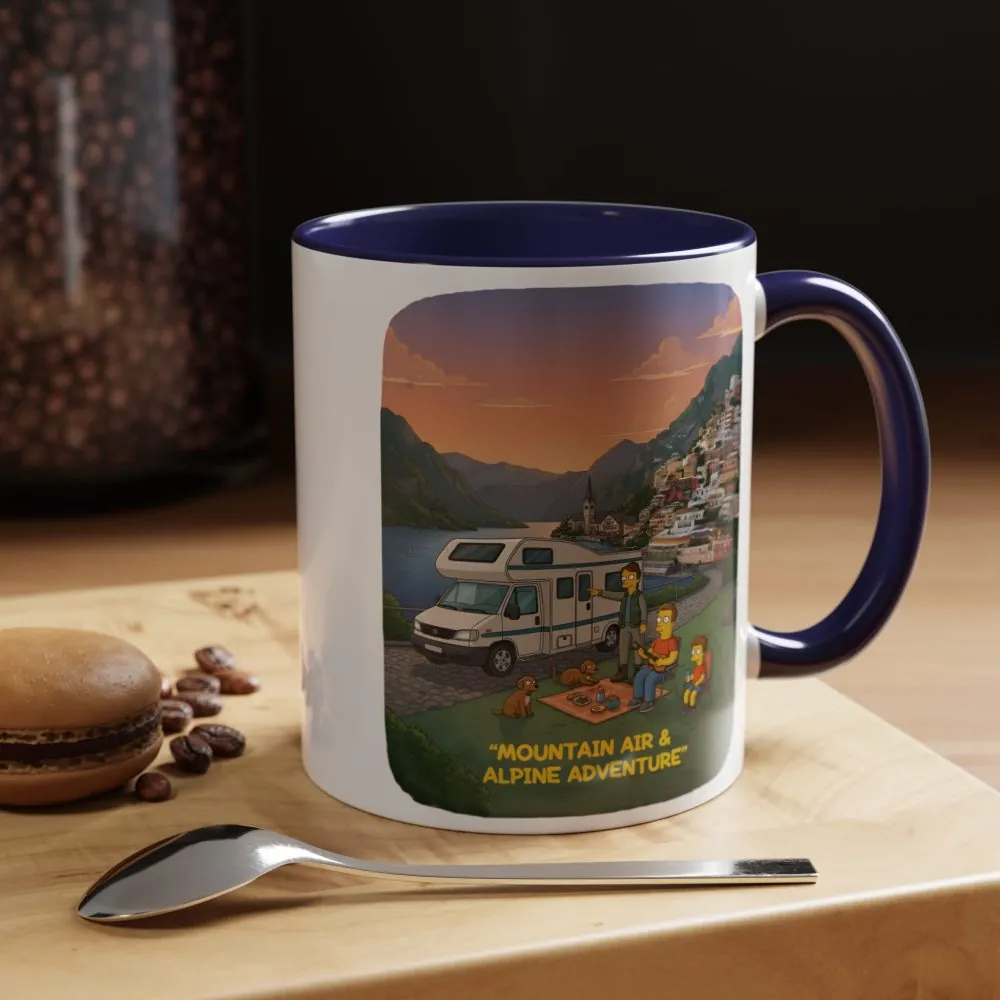 Accent Coffee Mug (11, 15oz) — "Mountain Air-Alpine Adventure" Design Sitcom-Line