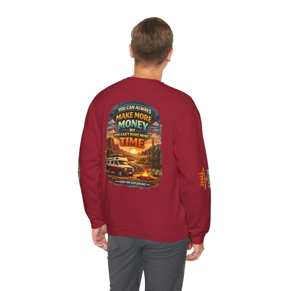 Unisex Heavy Blend™ Crewneck Sweatshirt — "You Can Always Make More Money" Design Scenic-Line