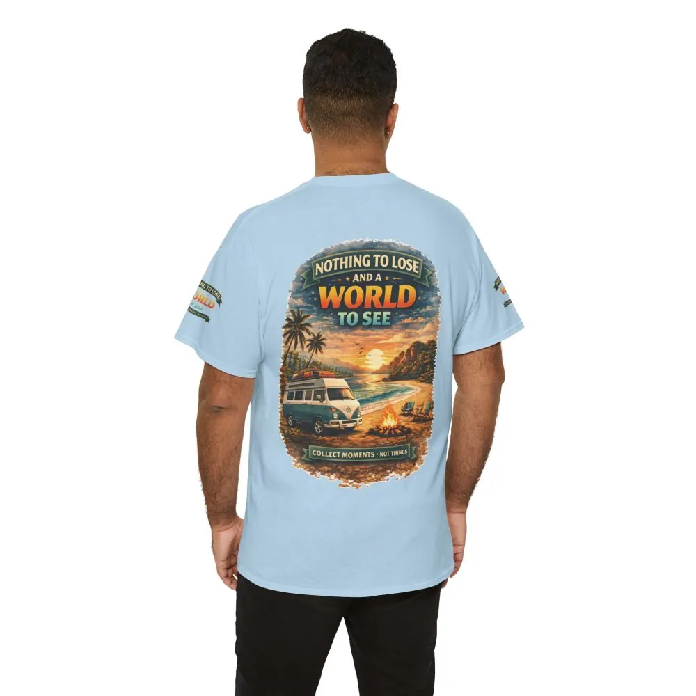 Unisex Heavy Cotton Tee — "Nothing To Lose " Design Scenic-Line