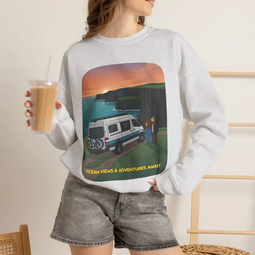 11326828925959128537_2048.jpeg Unisex Heavy Blend™ Crewneck Sweatshirt — "Ocean Views-Adventures Awaits" Design Sitcom-Line