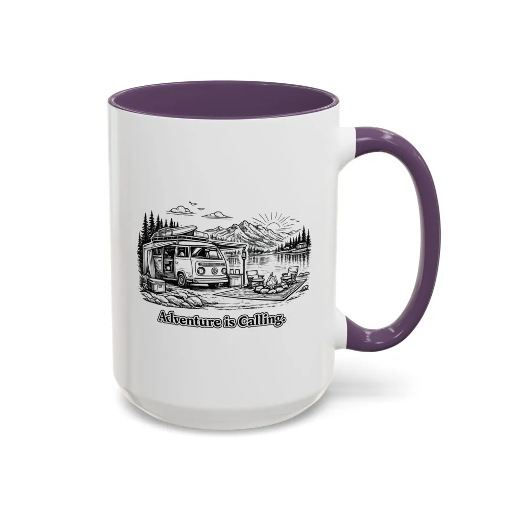 11328388279920501638_2048.jpeg Accent Coffee Mug (11, 15oz) — "Adventure Is Calling" Design Minimal-Line