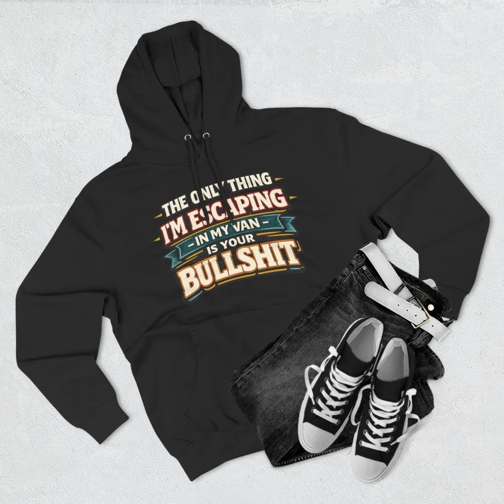 Three-Panel Fleece Hoodie - "The Only Thing I´m Escaping" Design F**K-Line