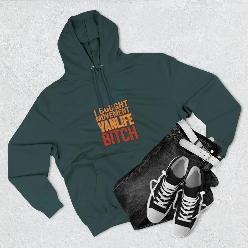 Three-Panel Fleece Hoodie - "Buy Land They Said" Design F**K-Line