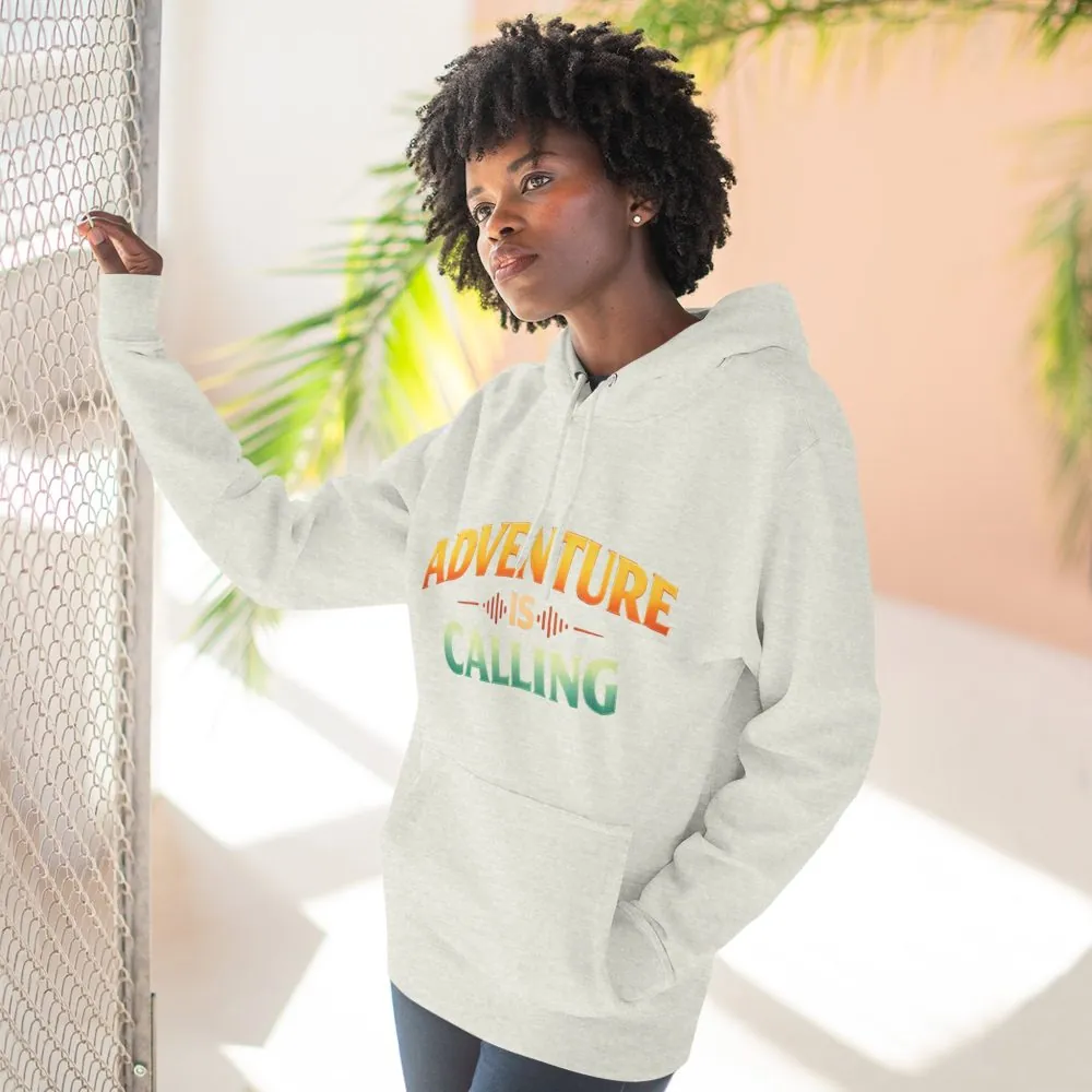 11354324016926572335_2048.jpeg Three-Panel Fleece Hoodie - "Adventure Is Calling" Design Scenic-Line