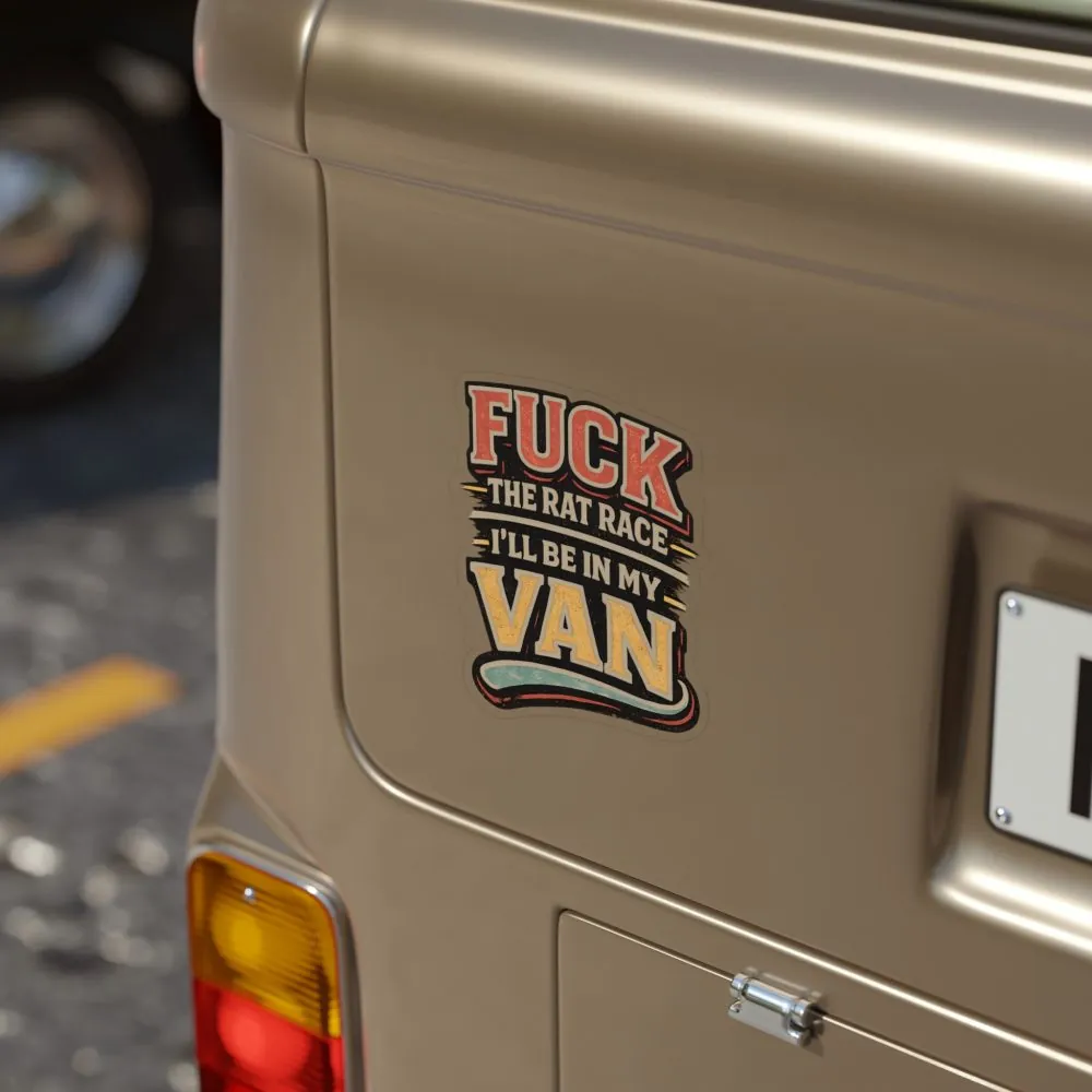 Transparent Outdoor Stickers – "Fuck The Rat Race" Design F**K-Line