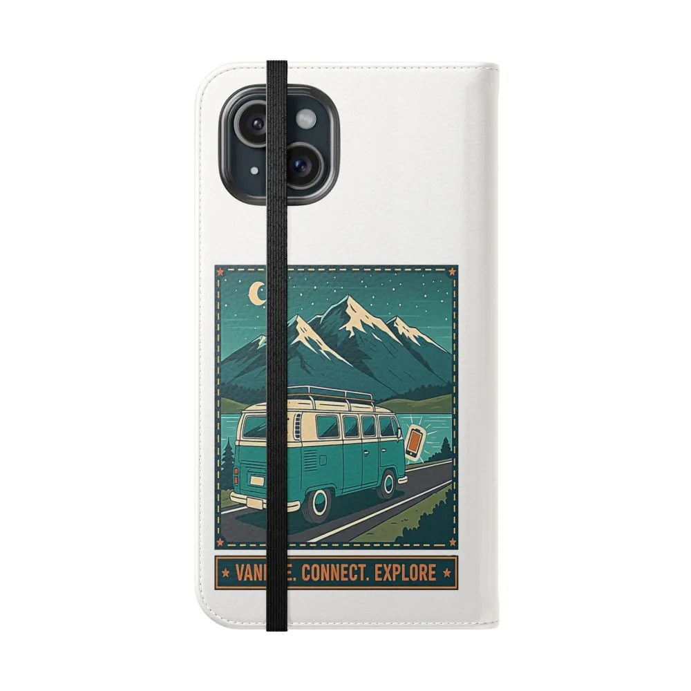 11383098395371452974_2048.jpeg Flip Phone Case — “WiFi Where the Roam Is” Vanlife Wallet Case
