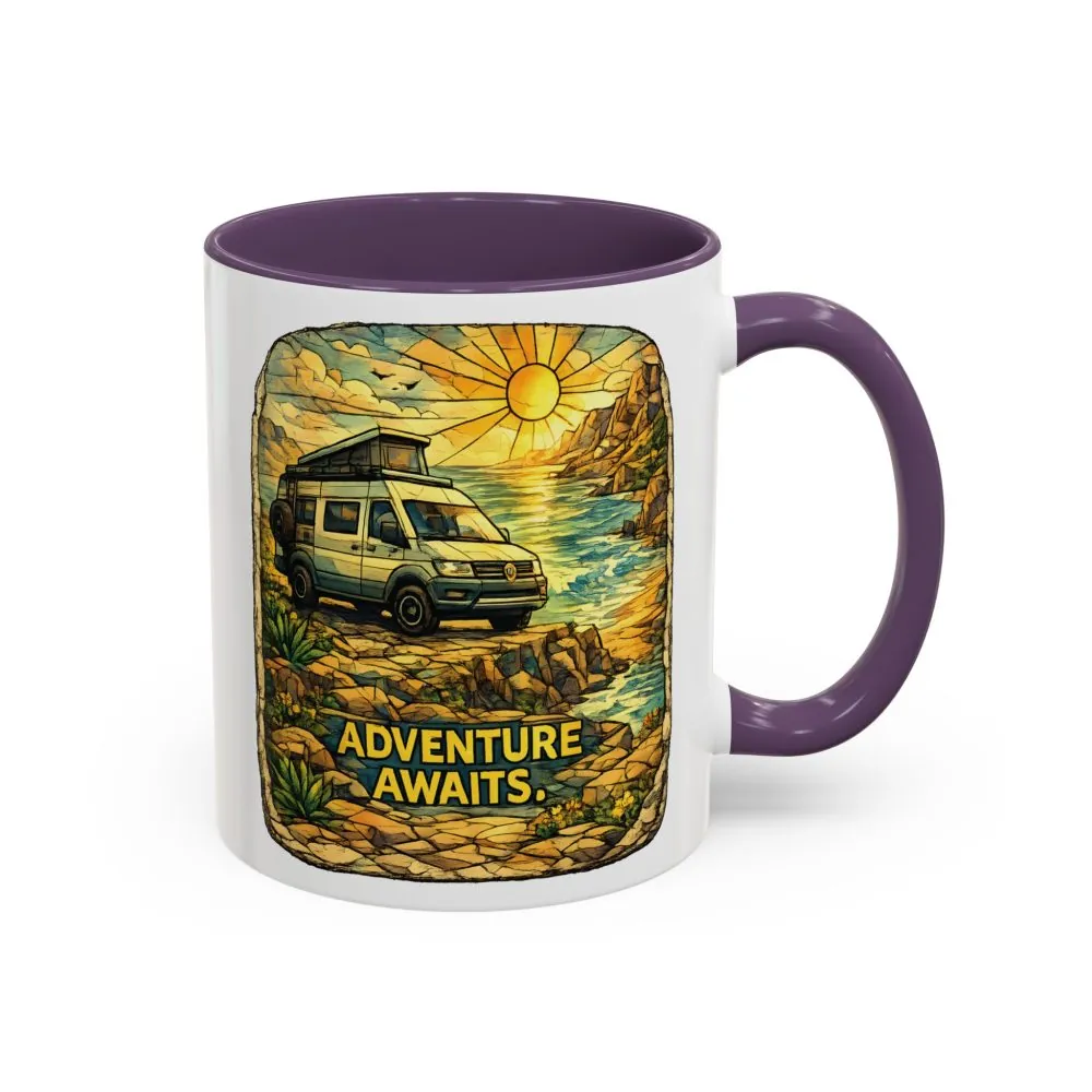 11400197606832866122_2048.jpeg Accent Coffee Mug (11, 15oz) — "Adventure Awaits" Design Cubic-Line