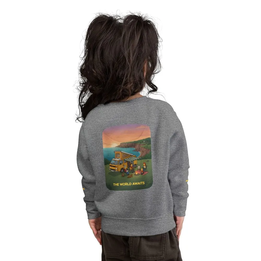 Toddler Sweatshirt - "The World Awaits" (Design Sitcom-Line)