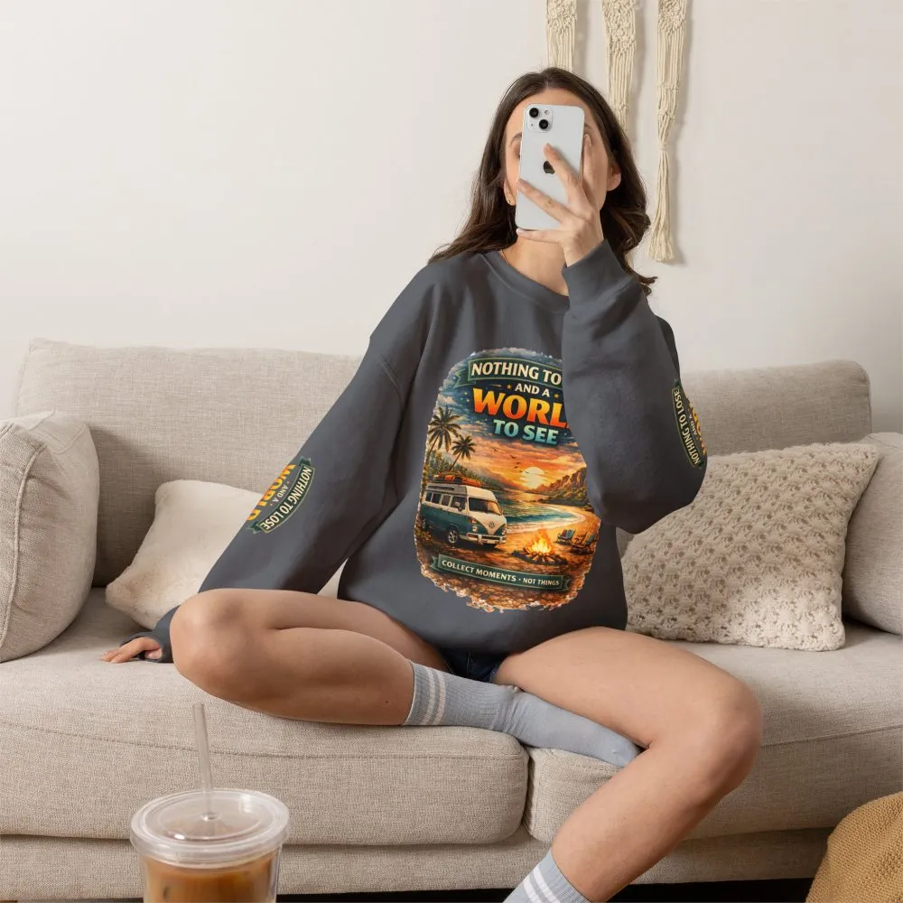 Unisex Heavy Blend™ Crewneck Sweatshirt — "Nothing To Lose" Design Scenic-Line