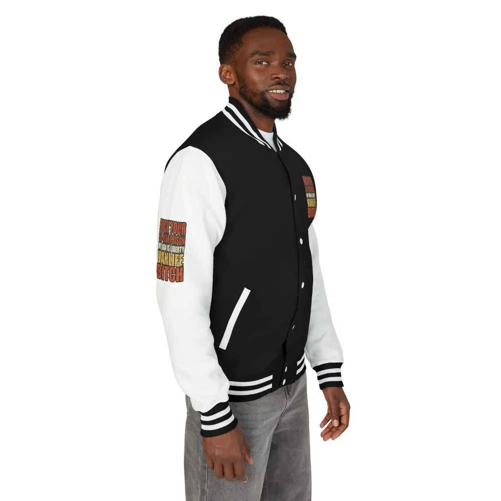 Unisex Heavyweight Letterman Jacket — "Fuck Your 30 Year" Design F**K-Line